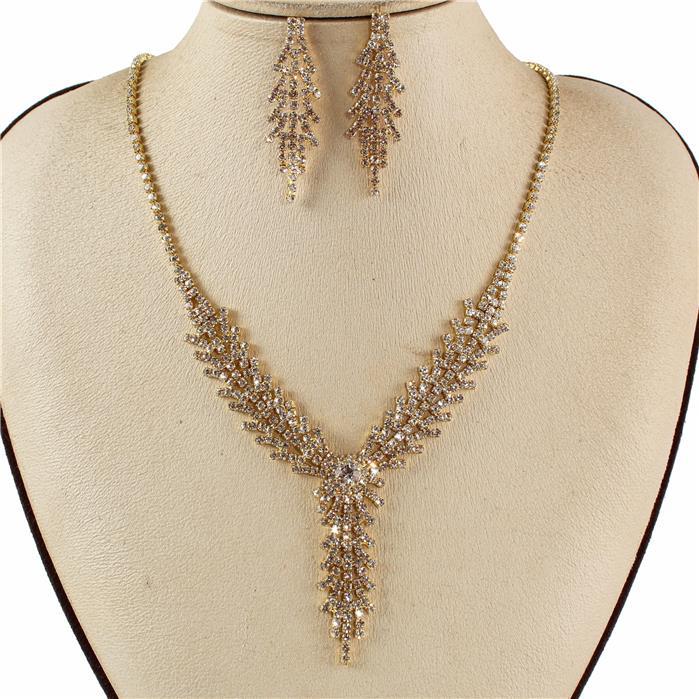 Rhinestones Necklace Set - DDFLimport.com (Wholesale Fashion Jewelry)