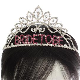 "Rhinestone "Bride To Be " Tiara "