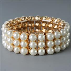 Pearl Three Row Bracelet
