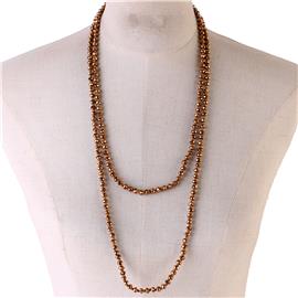 Crystal Beads Long Necklace