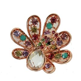 Crystal Peackock Brooch