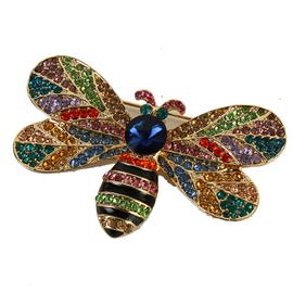 Crystal Bee Brooch