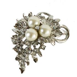 Crystal Pearl Brooch