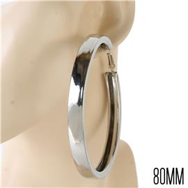 Metal 80mm Hoop Earring