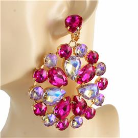 Crystal Round Clip-On Earring