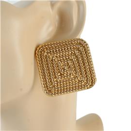 Metal Square Clip-On Earring