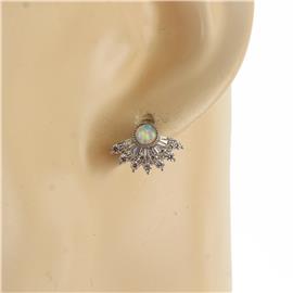 CZ Opal Fan Earring