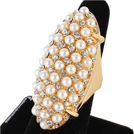 Fashion Oval Pearl Ring