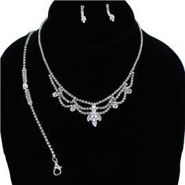 JR Rhinestones 3 Pcs Necklace Set