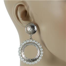 Metal Pearl Dangling Earring