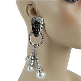 Metal Long Pearl Earring
