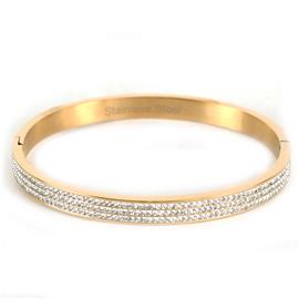 Stainless Steel CZ Casting Bangle