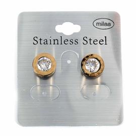 Stainless Steel Cz Earring