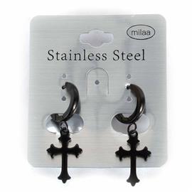 Stainless Steel Cross Huggie Earring