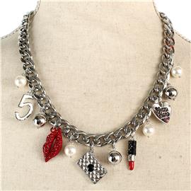 Made In Korea Charms Lips Necklace
