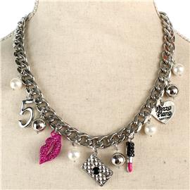Made In Korea Charms Lips Necklace