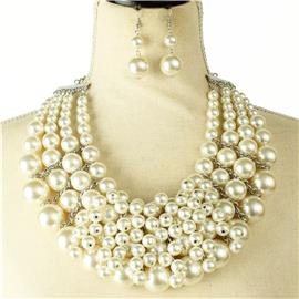 Fashion Pearl Choker Set