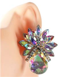 Crystal Teardrop Clip-On Earring