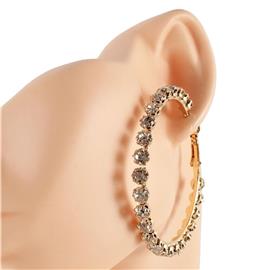 50mm Crystal Hoop Earring