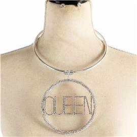 Choker Drop Queen Necklace Set
