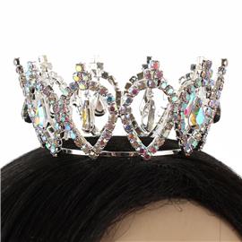 Rhinestones Mini Crown Tiara