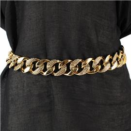 Fashion Rhinestones Link Chain Belt