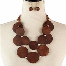 Fashion Wooden Necklace Set