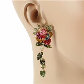 Rhinestones Flower Earring