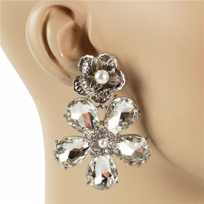 Crystal Flower Earring