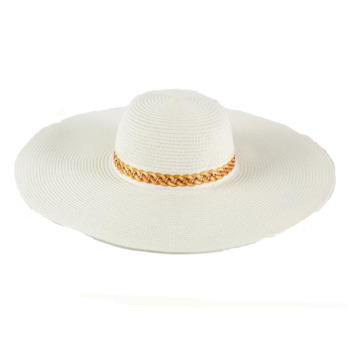 Patterned Ribbon Floppy Straw Sun Hat Dandd Florida Import 0993