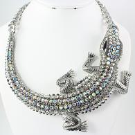 Crystal Alligator Necklace
