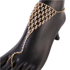 Casting Mesh Anklet With Ring