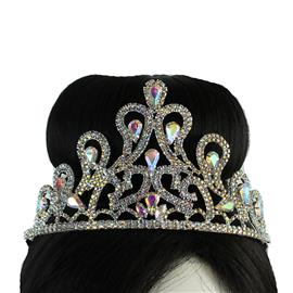 Rhinestones Teardrop Crown Tiara