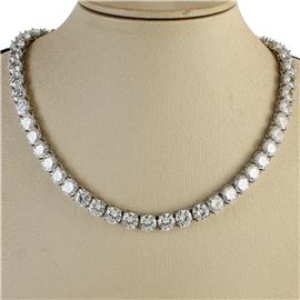 7mm Cubic Zirconia Necklace