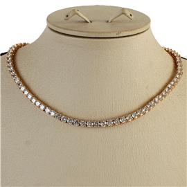 4mm Cubic Zirconia Necklace