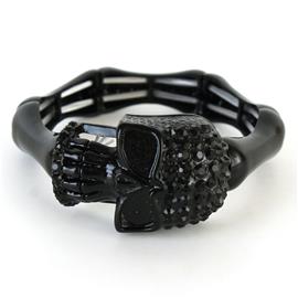 Crystal Metal Skull Bracelet