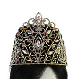 Rhinestones Leaves Crown Tiara