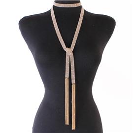 Rhinestones Wrap Choker Necklace / Belt