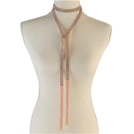 Rhinestones Wrap Choker Necklace / Belt