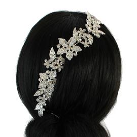 Metal Rhinestone Flower Hair Pin