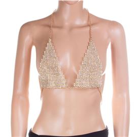 Fashion Rhinestone Bikini Bra Body Chain