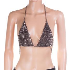 Fashion Rhinestone Bikini Bra Body Chain
