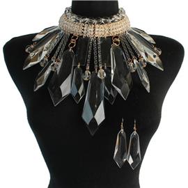 Fashion Semi Stones Necklace Set