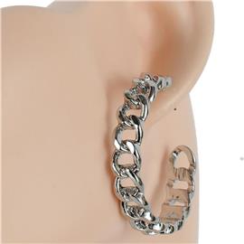40mm Metal Link Hoop Earring