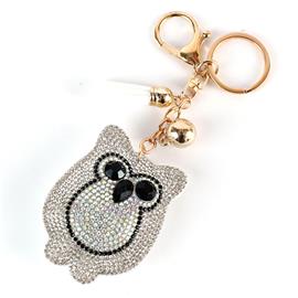 Rhinestones Owl Key Chain