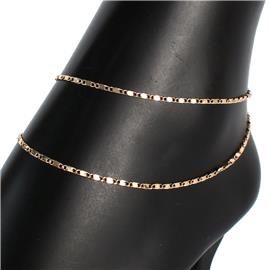 Metal Double Layereds Anklet