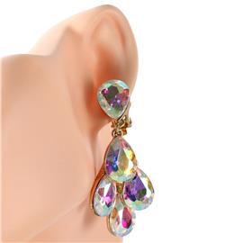 Crystal Chandelier Clip-On Earring