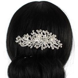 Crystal Flower Hair Comb