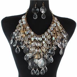 Fashion Crystal Beads Necklace Set