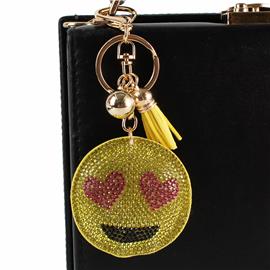 Yellow Smail Face Key Chain